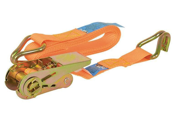Sangle Arrimage à Cliquet et Crochet Utilitaire - 7m x 25mm - DISTRI-FIBRE - DISTRI-FIBRE
