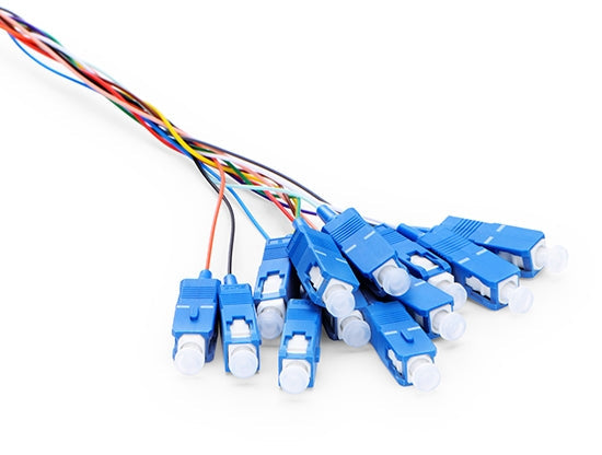 Kit 12 Pigtails colorés fibre optique G657A2 SC/UPC - Fibre Optique
