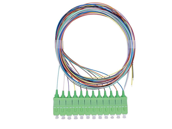 Kit 12 Pigtails colorés fibre optique G652D SC/APC - Fibre Optique