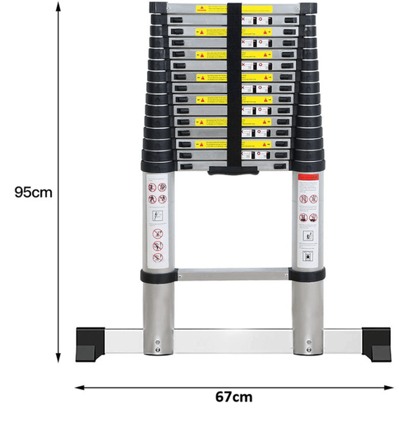 Echelle Télescopique 4,70 m - Pliable Compacte 4.70 - DISTRI-FIBRE