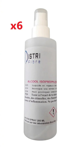 LOT DE 6 - Alcool isopropylique 99.9% - Spray 200 ml