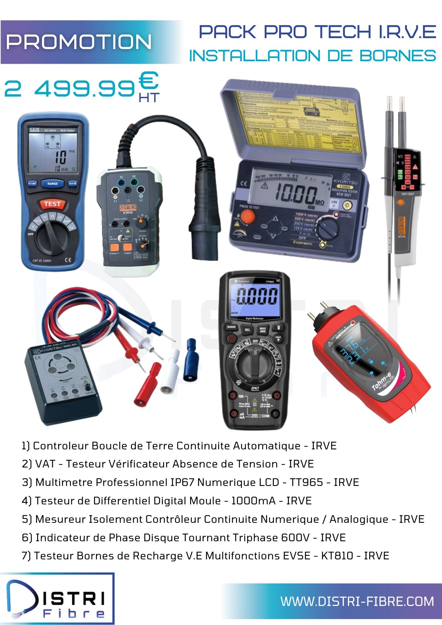 Pack Pro Tech - IRVE Premium - 7 Appareils Complet - QUALIFELEC - DISTRI-FIBRE - DISTRI-FIBRE - Outillages, Consommables