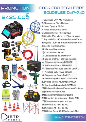 Pack Pro Tech FIBRE D3 + Soudeuse DVP-740