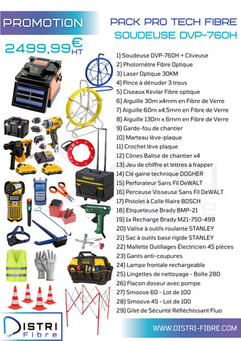 Pack Pro Tech FIBRE + Soudeuse DVP-760H