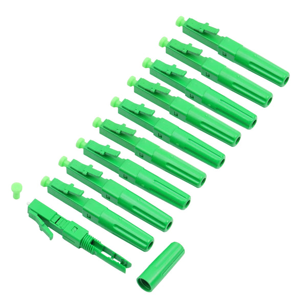 Connecteur Rapide Fibre Optique LC/APC - Lot de 10