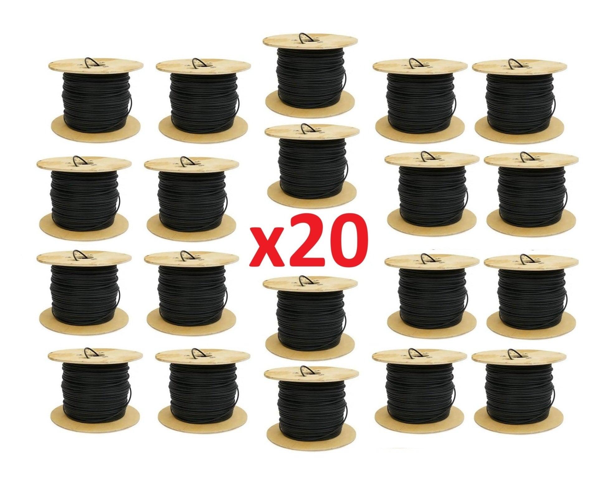LOT de 20 - Touret Fibre Noire 500m G657 A2 Pelable 1 Brin - 1FO Fibre Optique
