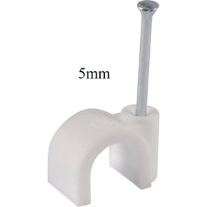 Clips Pontet de Fixation Câble à Clouer - 5mm - Lot de 100 - DISTRI-FIBRE - DISTRI-FIBRE